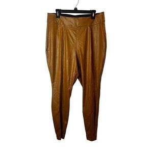 New Lane Bryant Brown Faux Leather Leggings Size 16